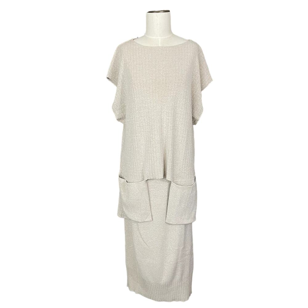 Kaliyana Womens Marled Art to Wear Tunic Vest & Skirt Viscose One Size Lagenlook